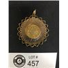 Image 2 : A Gold Plated Pendant with a 50 cent Candian Coin in it
