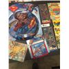 Image 3 : Superman Lot. Includes Superman Comic Books, Stickers , Child's Wallet, and a Frisbee Disc Still the