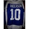Image 1 : John Anderson Signed Custom Toronto Maple Leafs Jersey (Beckett COA)