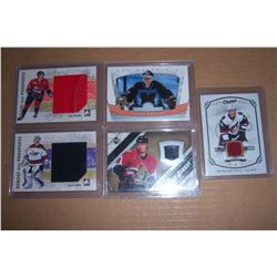 Hockey Lot of 5 Jersey cards