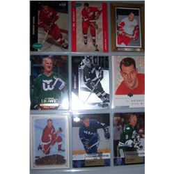 Lot of 9 Gordie Howe Hockey cards