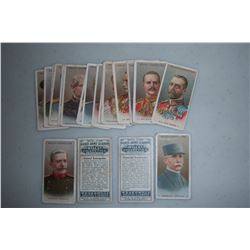 25 1917 wills cigarette allied army leaders cards  cards