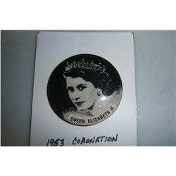 Vintage Queen Elizabeth II Coronation Pin