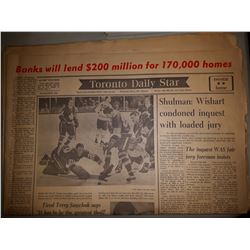 Toronto Daily Star Newspaper May 3, 1967 Maple Leafs Stanley Cup
