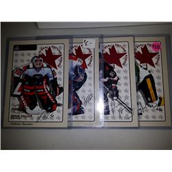 Lot of 4 1997-98 BeeHive Autographed 5x7 cards