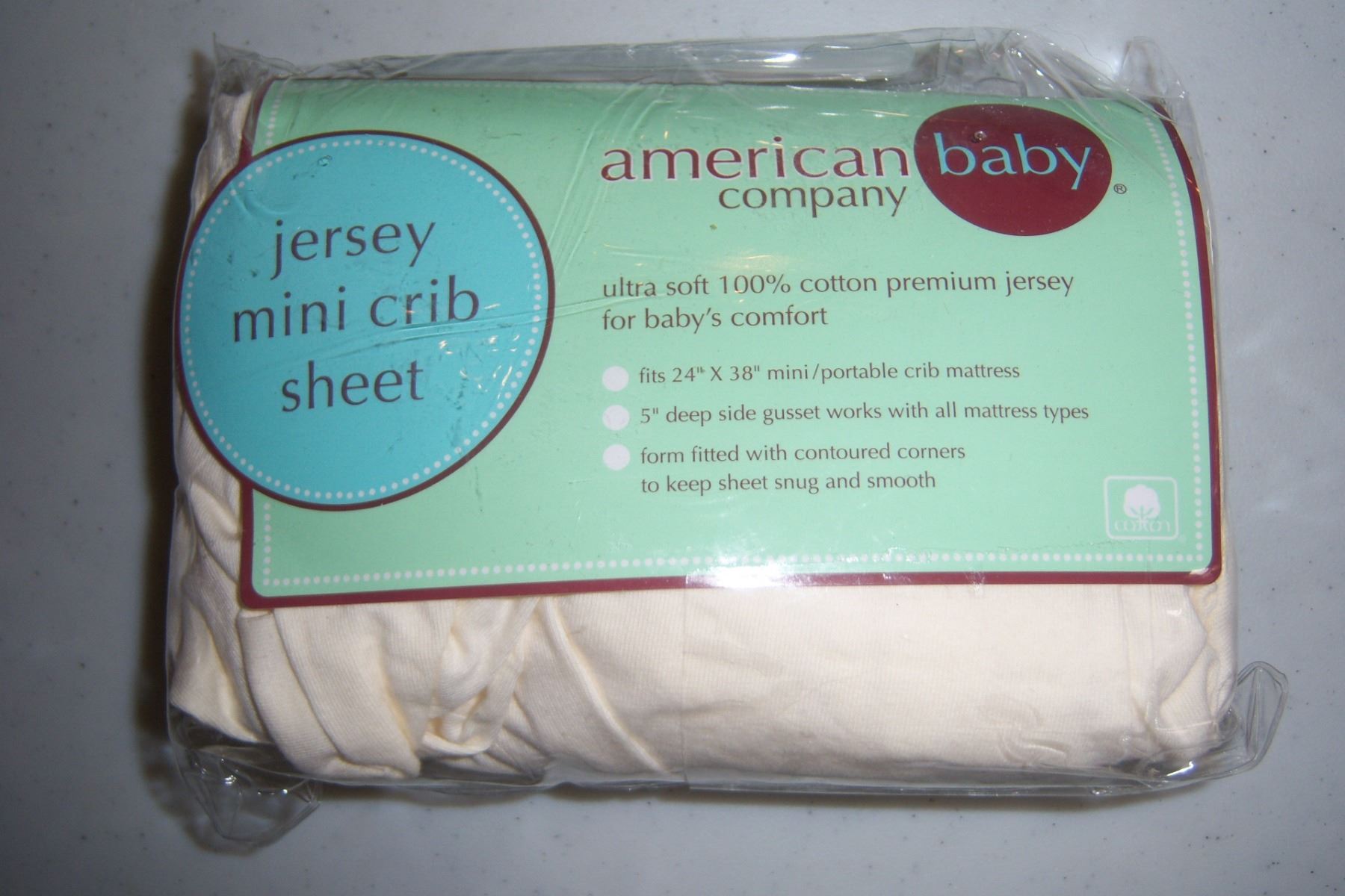 American Baby Jersey Mini Crib Sheet