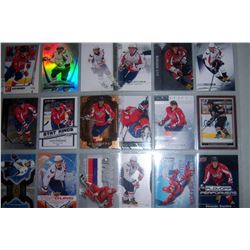 Lot of 18 Alex Ovechkin Hockey cards