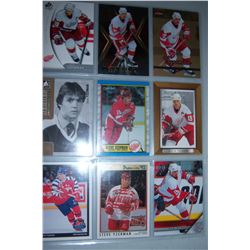 Lot of 9 Steve Yzerman Hockey cards