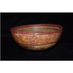7 3/4" Mayan Painted Vessel, Outstanding Petroglyphs,