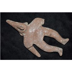 7 1/2" Tall Pottery Human Effigy, Painted, Pre