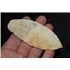 Image 1 : 4" Early Paleo Ovoid Blade, Ground 1/2 Way Up the Base,