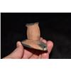 Image 2 : 4 1/2" Intrusive Mount Platform Pipe, Pottery, Ex Dr.