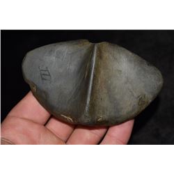 4 3/16" Winged Bannerstone, Green Slate, Ex Dr. Nuckles