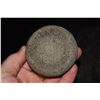 Image 2 : 2 3/4" Discoidal, Gray Hardstone with Colorful Black