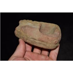 4 1/2" Mississippian Turtle Head Effigy Pipe,