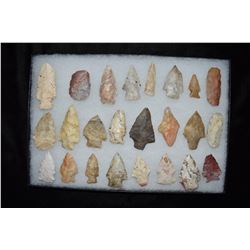 Lot of Approximately 24 Arrowheads, Central Missouri