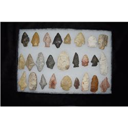 Lot of Approximately 26 Arrowheads, Central Missouri