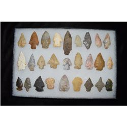 Lot of Approximately 27 Arrowheads, Central Missouri