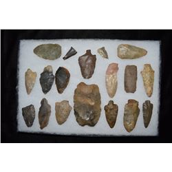 Lot of Approximately 18 Arrowheads, Central Kentucky