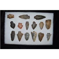 Lot of Approximately 15 Arrowheads, Central Kentucky