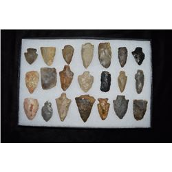 Lot of Approximately 21 Arrowheads, Central Kentucky