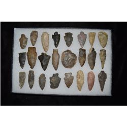 Lot of Approximately 24 Arrowheads, Central Kentucky