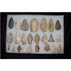 Lot of Approximately 24 Arrowheads, Central Missouri