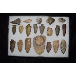 Lot of Approximately 20 Arrowheads, Central Kentucky