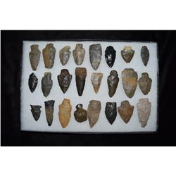 Lot of Approximately 24 Arrowheads, Central Kentucky