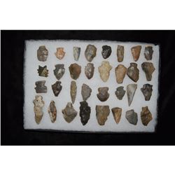 Lot of Approximately 32 Arrowheads, Central Kentucky