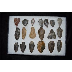 Lot of Approximately 19 Arrowheads, Central Kentucky