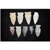 Image 1 : Lot of 9 Arrowheads, Central Missouri, Deconsessioned