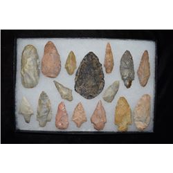 Lot of 16 Arrowheads, Central Missouri, Deconsessioned