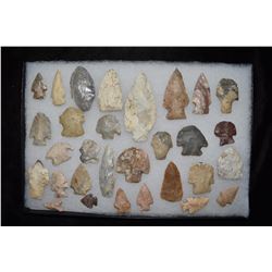 Lot of 30 Arrowheads, Central Missouri, Deconsessioned