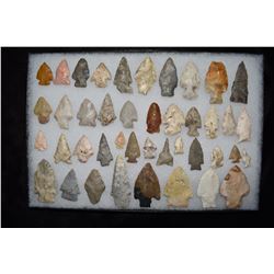 Lot of 42 Arrowheads, Central Missouri, Deconsessioned