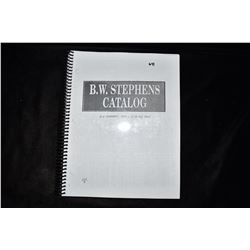 Copy of BW Stephens Collection Catalogue, 1897-1971