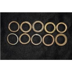 Lot of Antique African Brass Rings 1800s