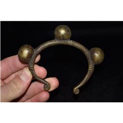 1800s Effigy Brass Bracelet, African
