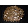 Image 1 : Lot of Unsorted, Circulated Wheat Pennies,