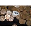 Image 7 : Lot of Unsorted, Circulated Wheat Pennies,