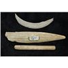 Image 1 : Lot of 3 Bone Tools, 4", 2 3/4", 2 1/2", South Dakota