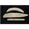 Image 2 : Lot of 3 Bone Tools, 4", 2 3/4", 2 1/2", South Dakota