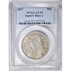 1827 BUST HALF DOLLAR PCGS AU-55
