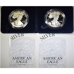 2-1999 PROOF AMERICAN SILVER EAGLES