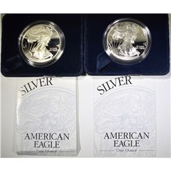 2-2000 PROOF AMERICAN SILVER EAGLES