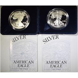 2002 & 03 PROOF AMERICAN SILVER EAGLES