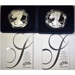 2-2007 PROOF AMERICAN SILVER EAGLES