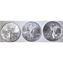 3-GEM BU 2011 AMERICAN SILVER EAGLES