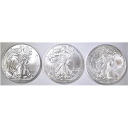 2-2012 & 1-13 BU AMERICAN SILVER EAGLES