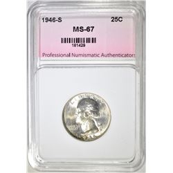 1946-S WASHINGTON QUARTER  PNA SUPERB GEM
